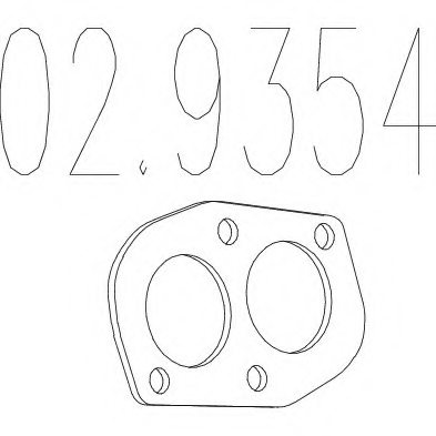 MTS 02.9354 Gasket, exhaust pipe
